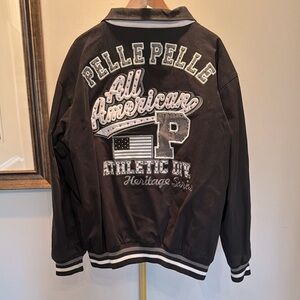 Pelle Pelle vintage all American Black bomber Jacket EUC 4XL